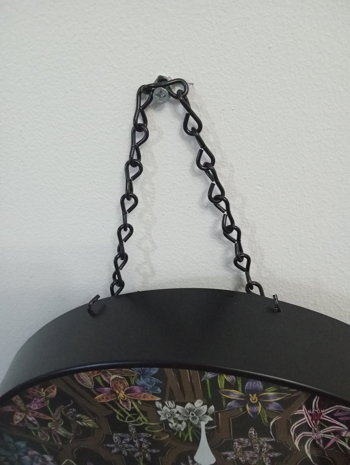 Original Scratchboard clock 'Orchids of Western Australia'