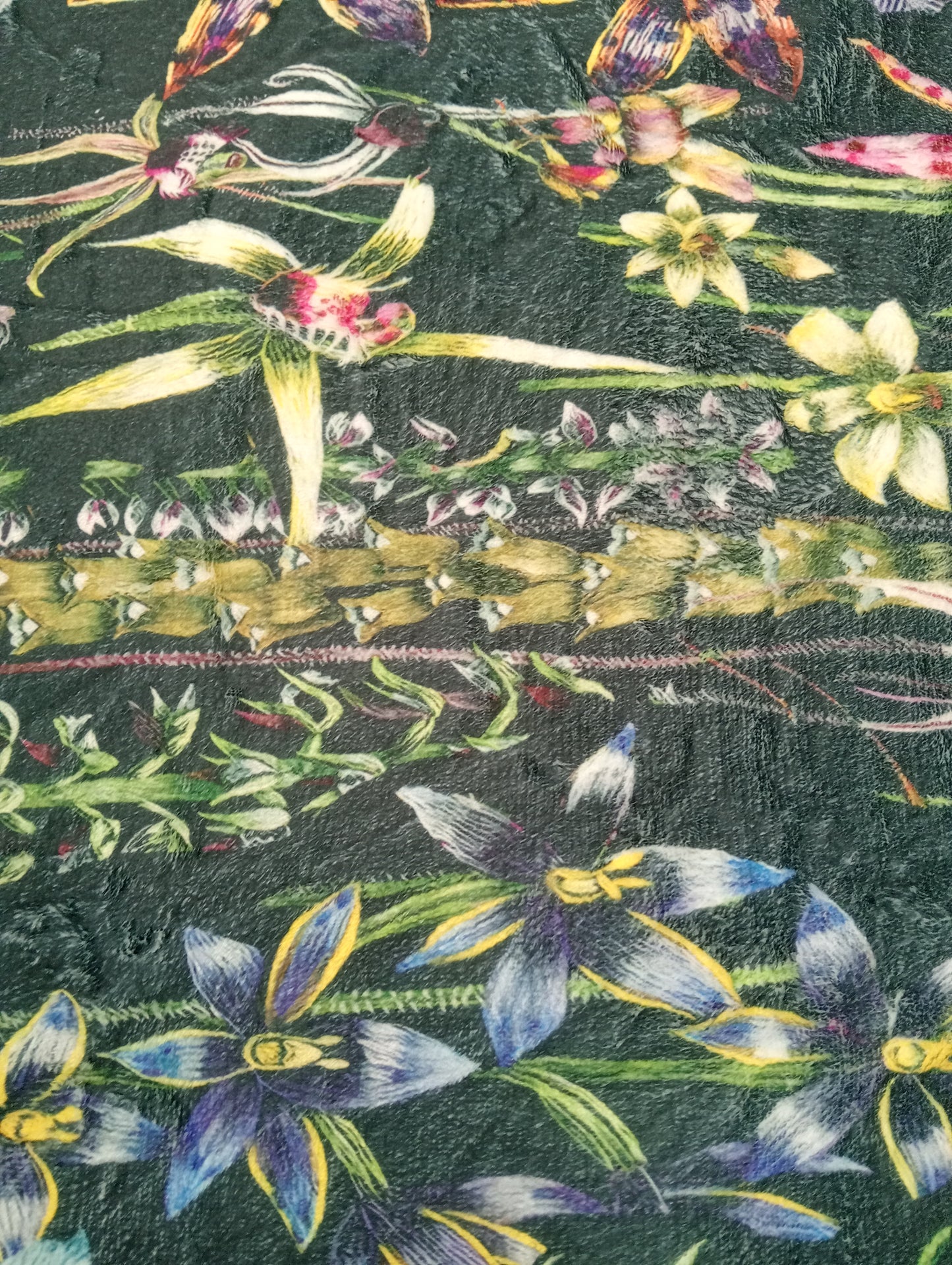 Queen blanket Orchids of Western Australia