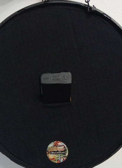 Original Scratchboard clock 'Orchids of Western Australia'